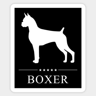 Boxer Dog White Silhouette Sticker